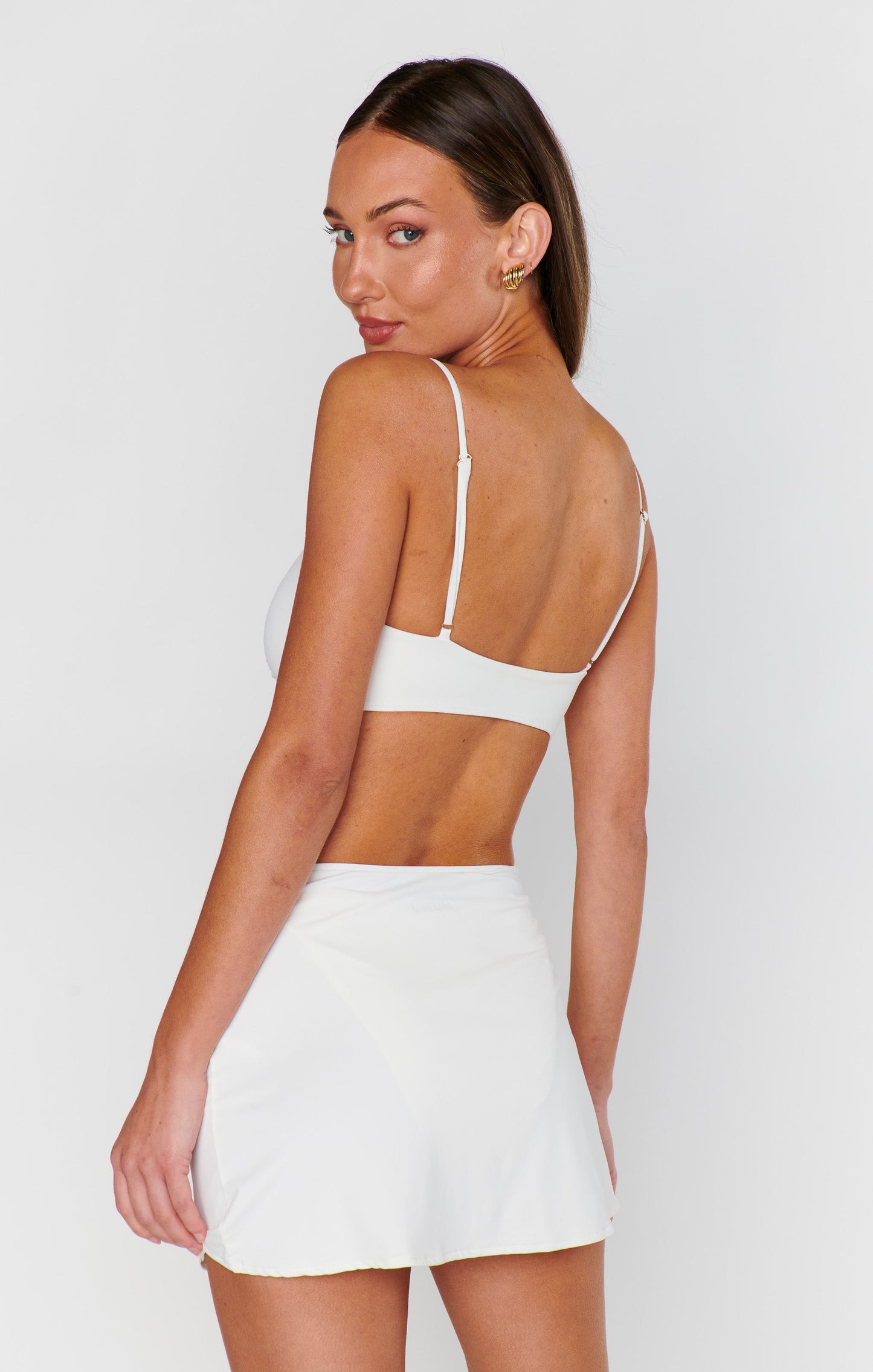 Cyprus Mini Sarong ~ White with Gold Seashell