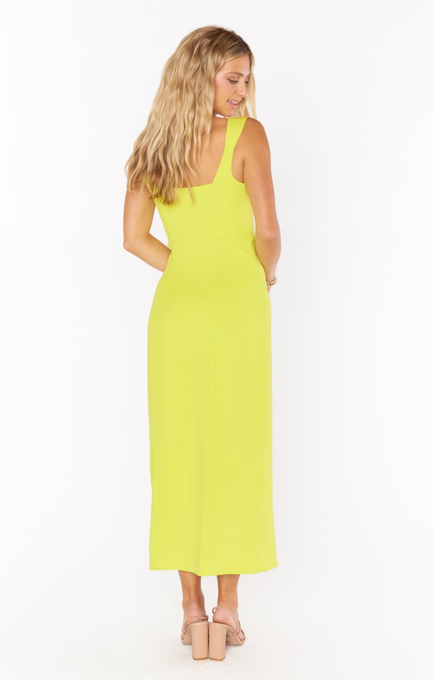 Eden Midi Dress ~ Citrine Stretch