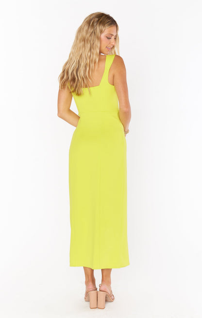 Eden Midi Dress ~ Citrine Stretch