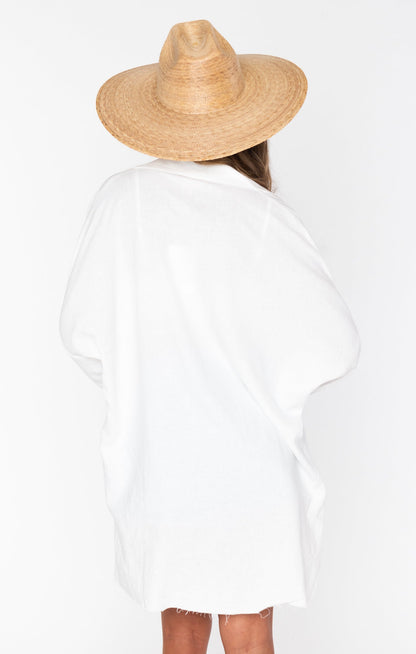 Johns Button Down Shirt ~ White Linen