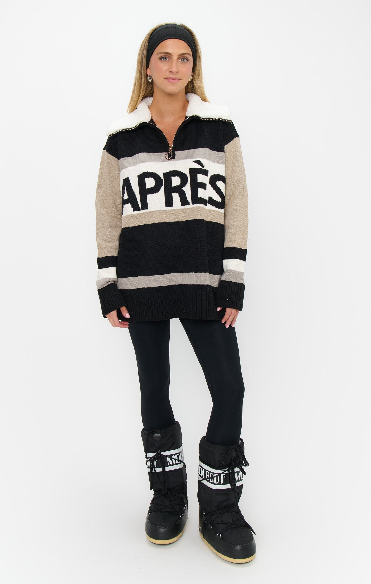 Weston Half Zip Pullover ~ Apres Stripe Knit