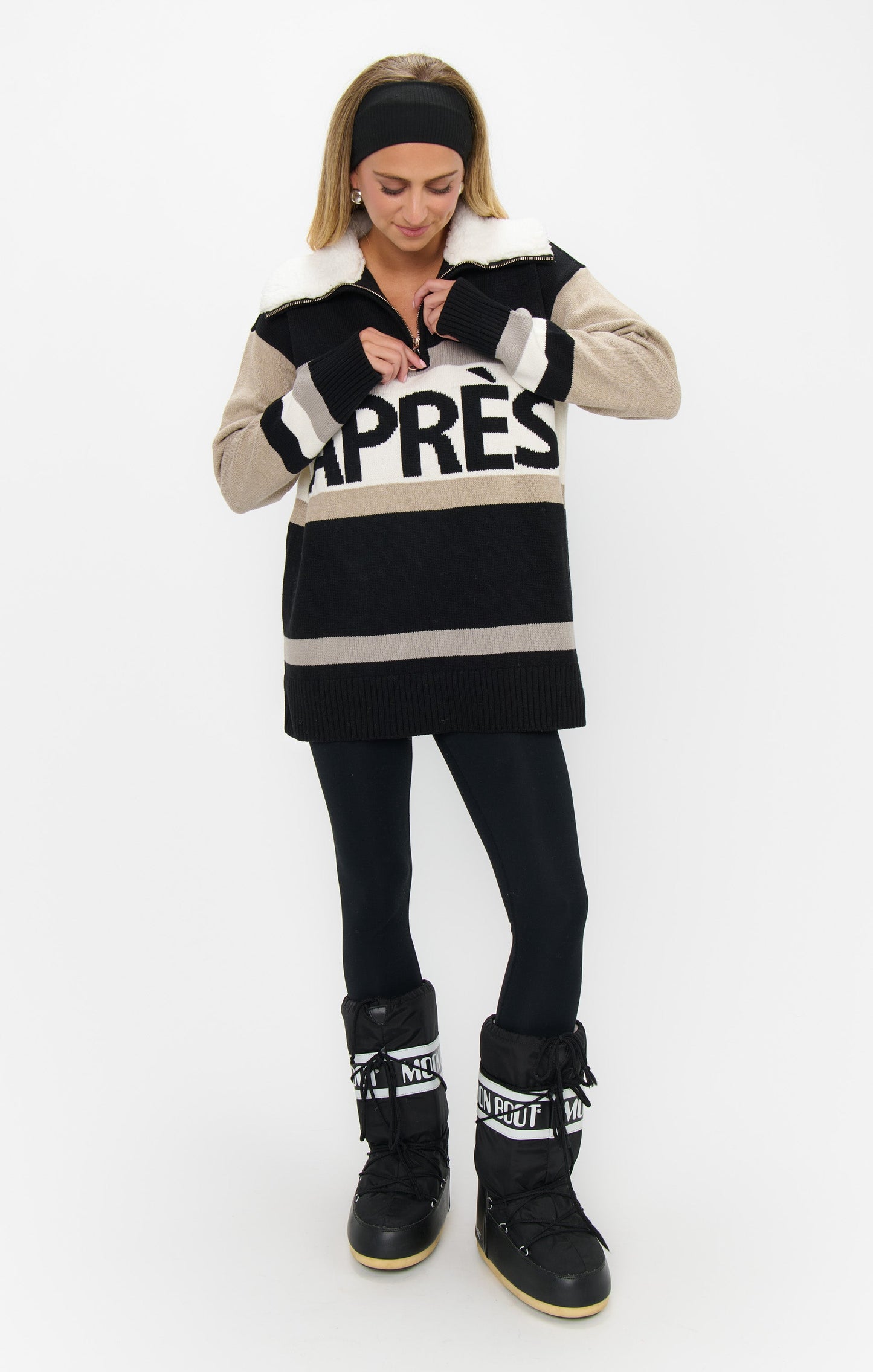 Weston Half Zip Pullover ~ Apres Stripe Knit