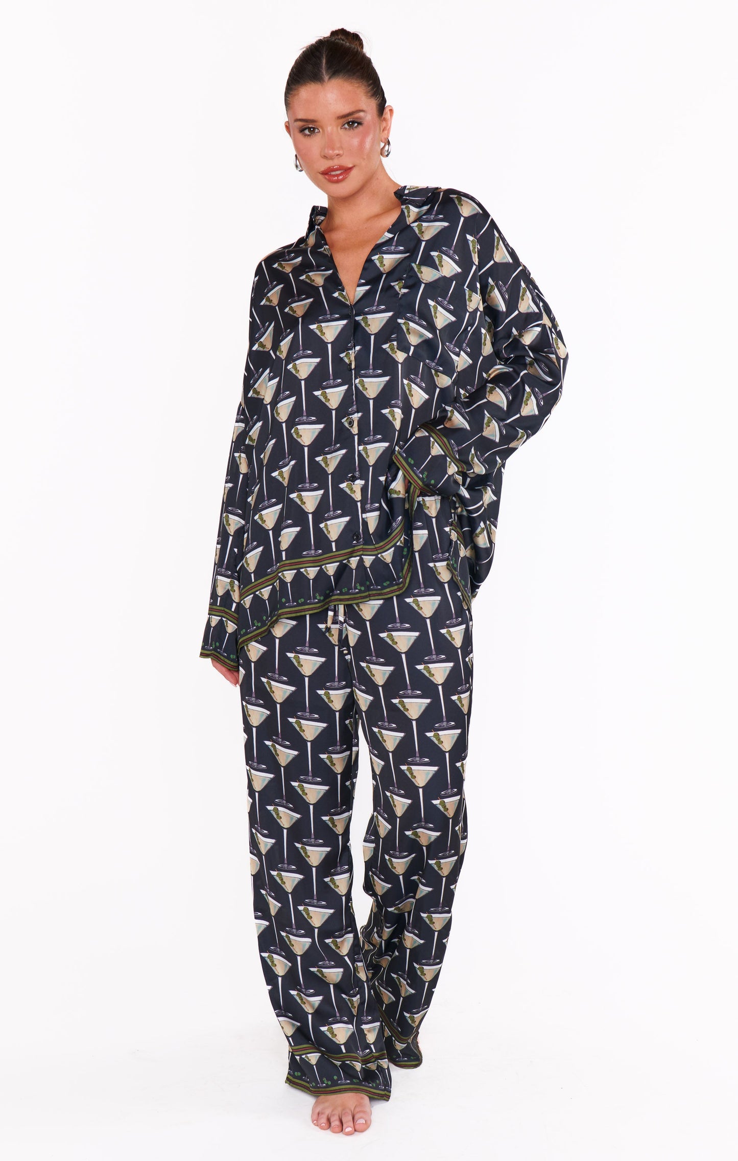 Overslept PJ Set ~ Dirty Martini Silky