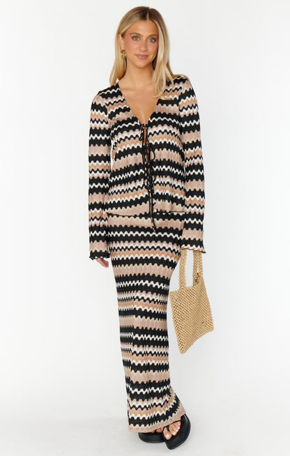 Saturday Skirt ~ Neutral Groovy Knit