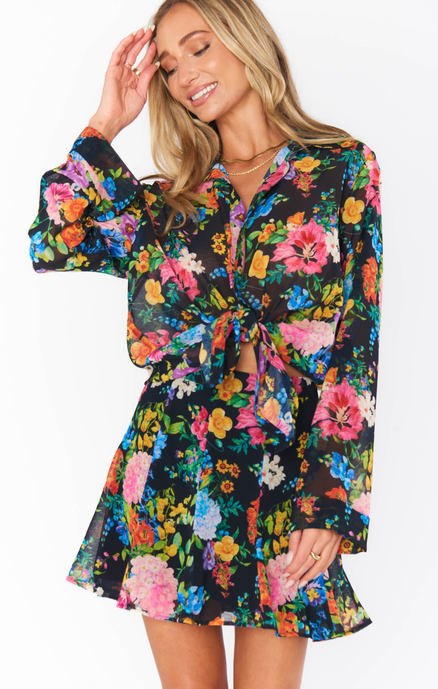 Smith Button Down ~ Midnight Botanical Floral