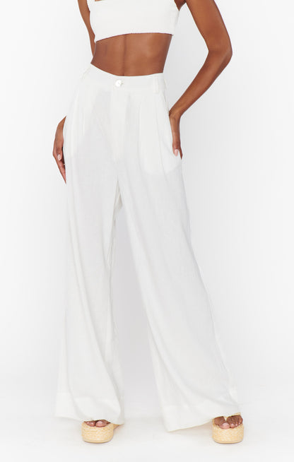 Hayes Trouser ~ White Linen