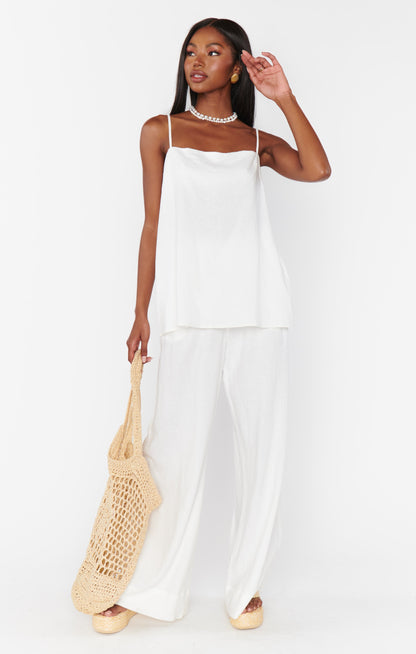 Hayes Trouser ~ White Linen