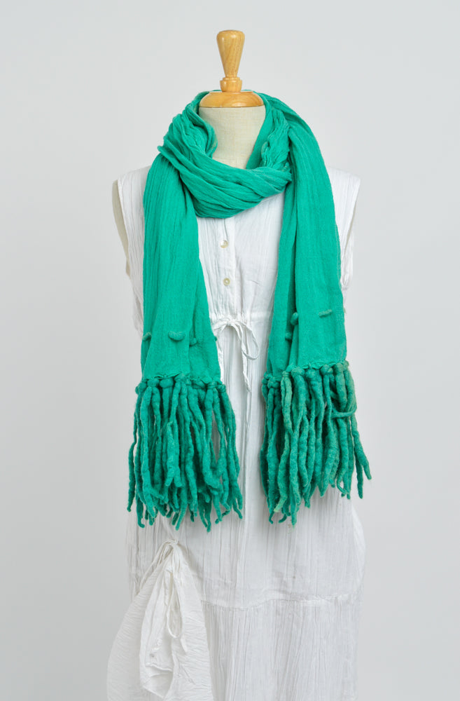Pure Wool Scarf - Green
