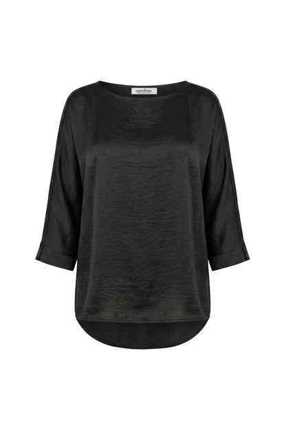 Martina Long Sleeve Top Black - Pre Order