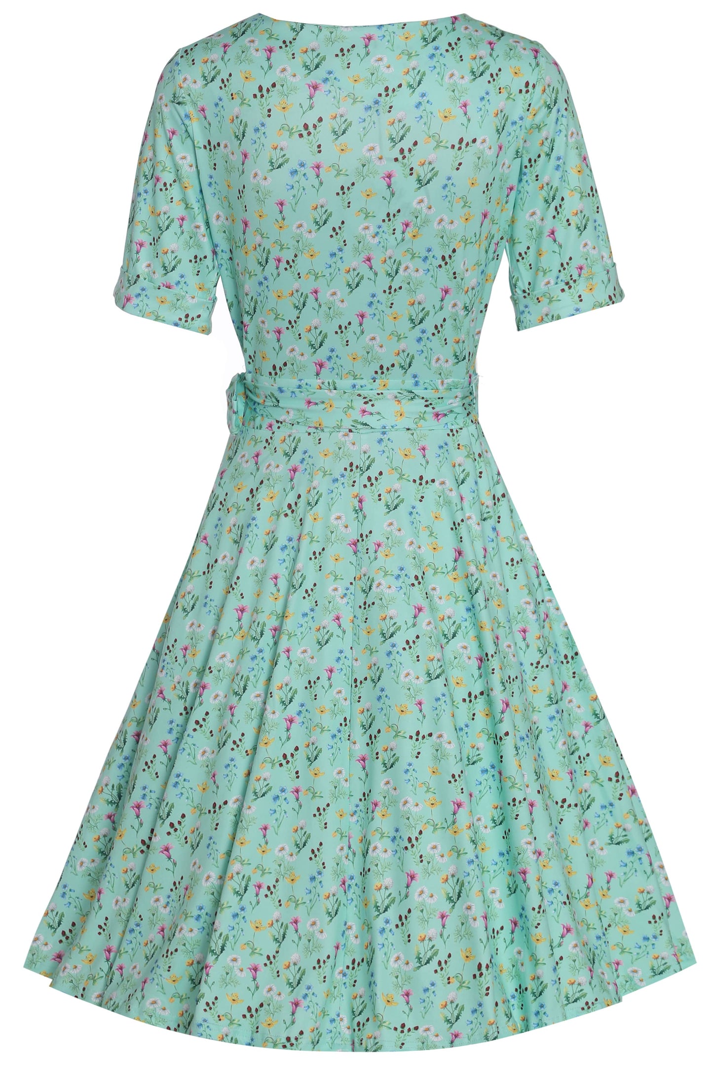 Matilda Mint Floral Wrap Dress