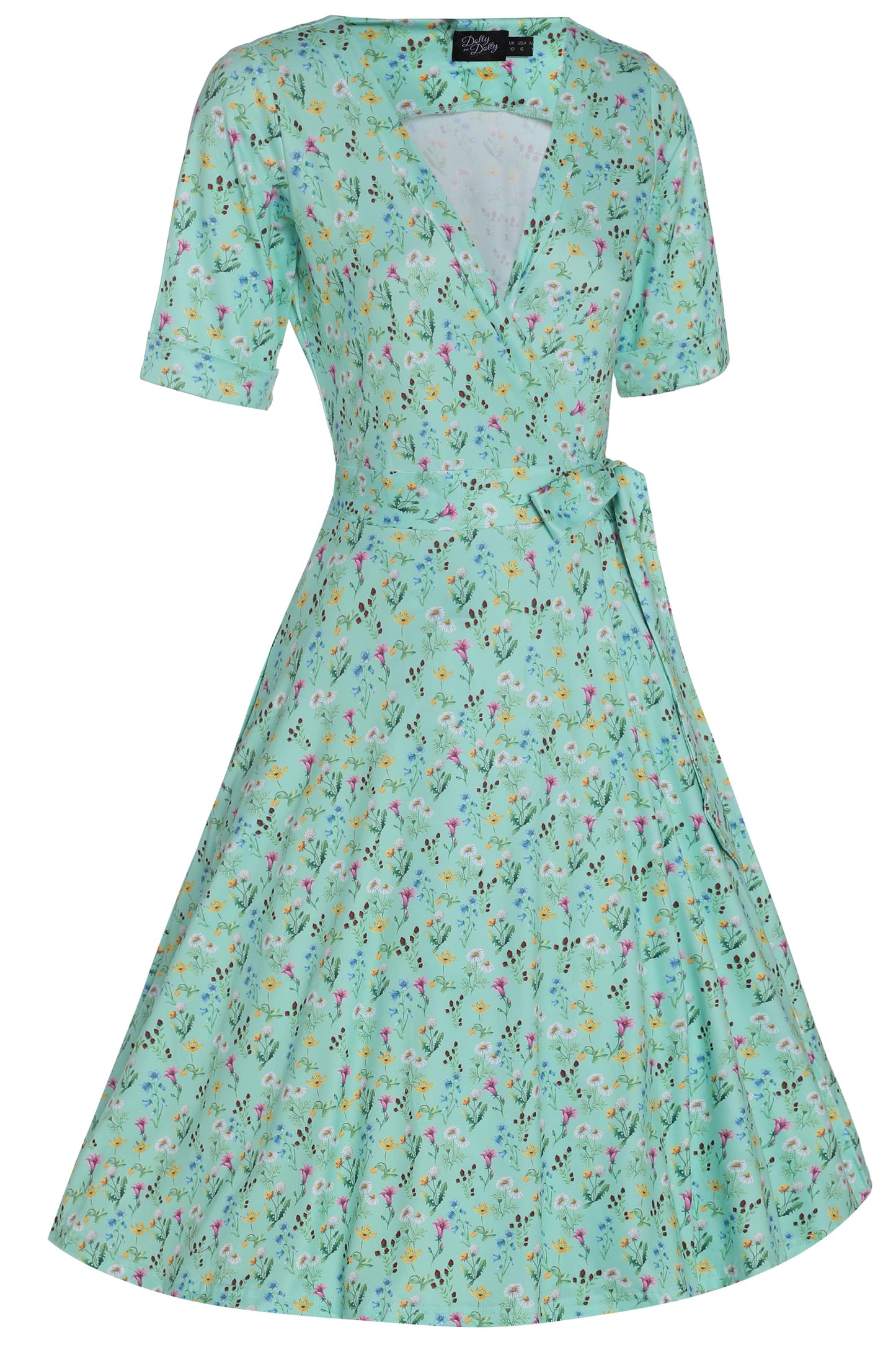Matilda Mint Floral Wrap Dress