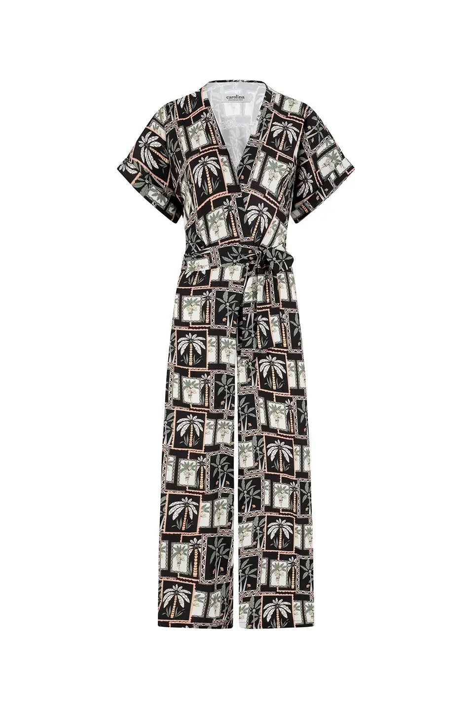 Jude Short Sleeve Jumpsuit in Maui Print