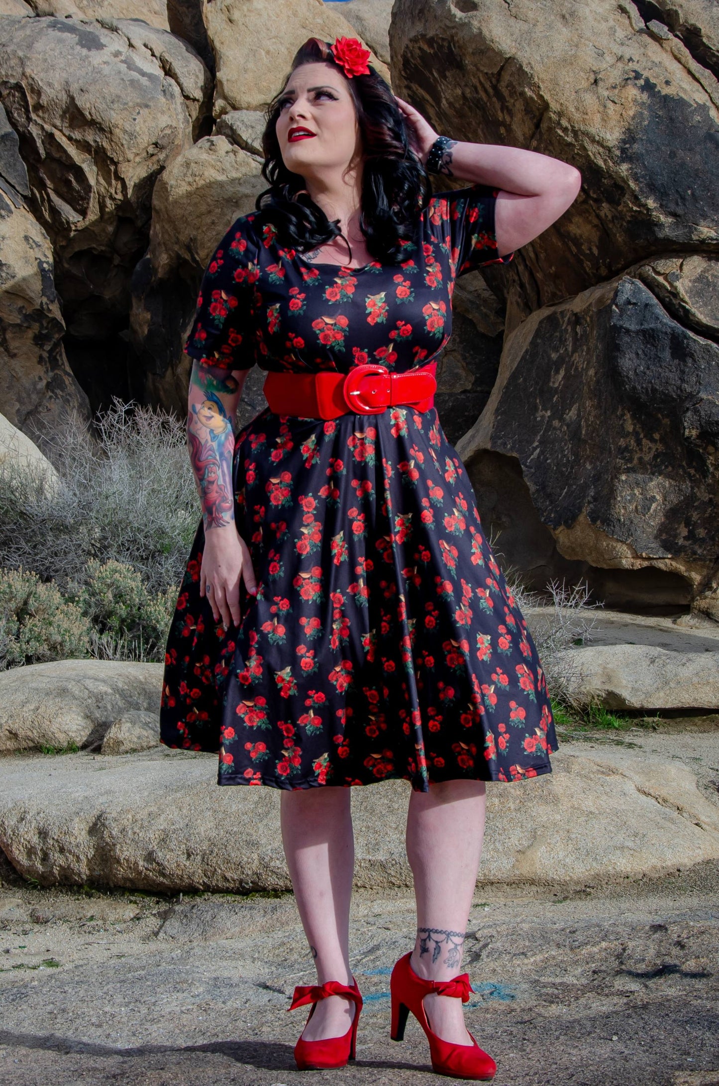 Brenda Rose & Bird Flared Dress