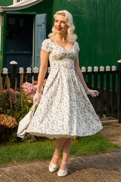 Lily Bird Cage Off Shoulder Dress In Cream White