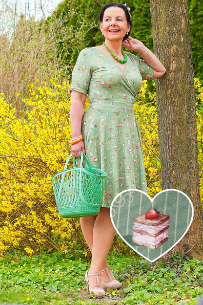 Matilda Green Sweet Tooth Wrap Dress