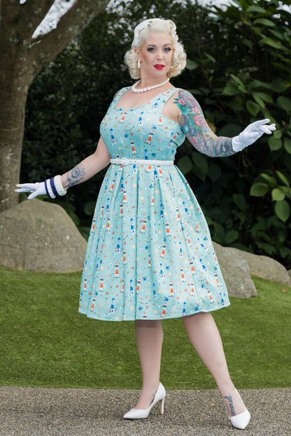 Amanda Nautical Fit and Flare Dress
