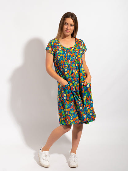 Marcoola dress in Blue Fruit