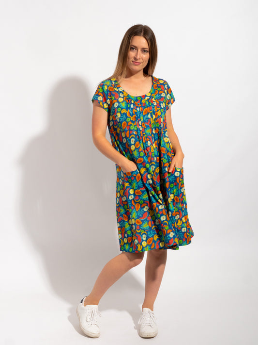 Marcoola dress in Blue Fruit