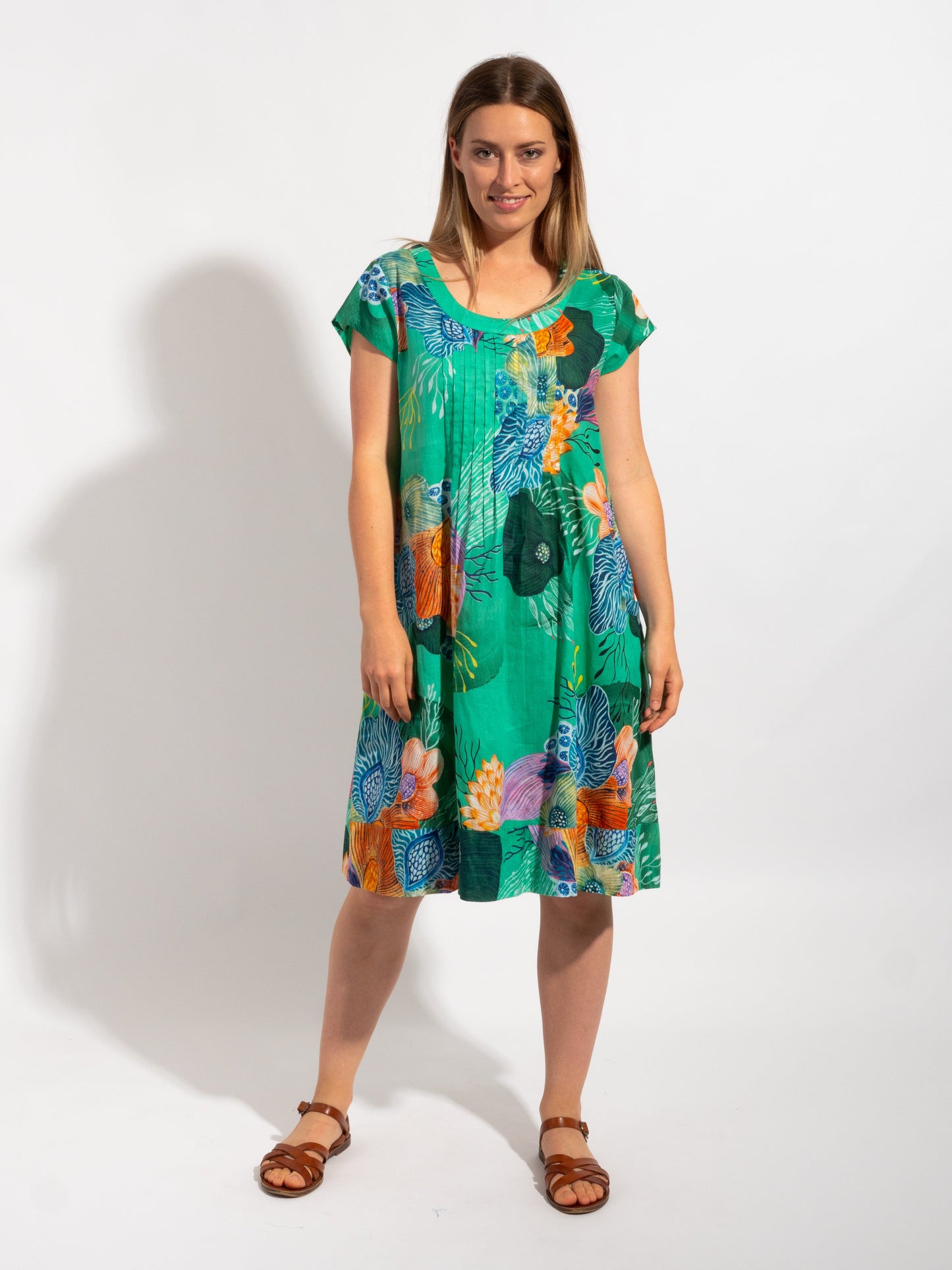 Marcoola dress in Green Marine