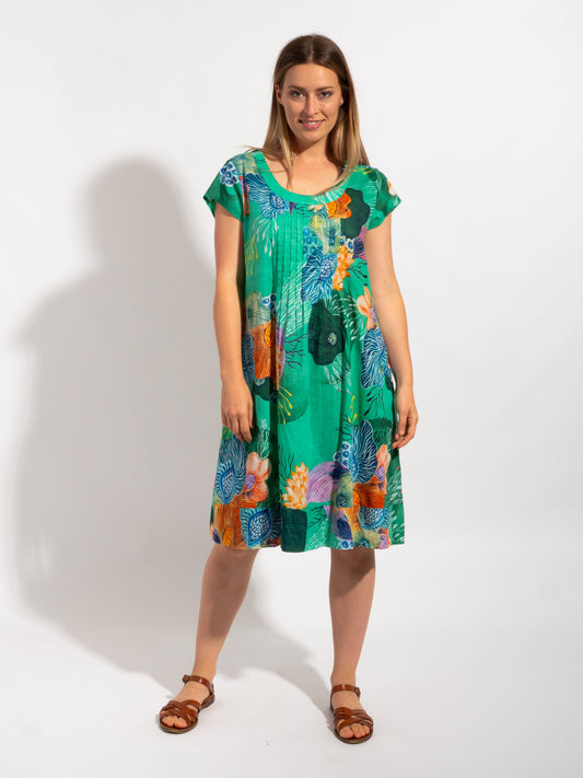 Marcoola dress in Green Marine