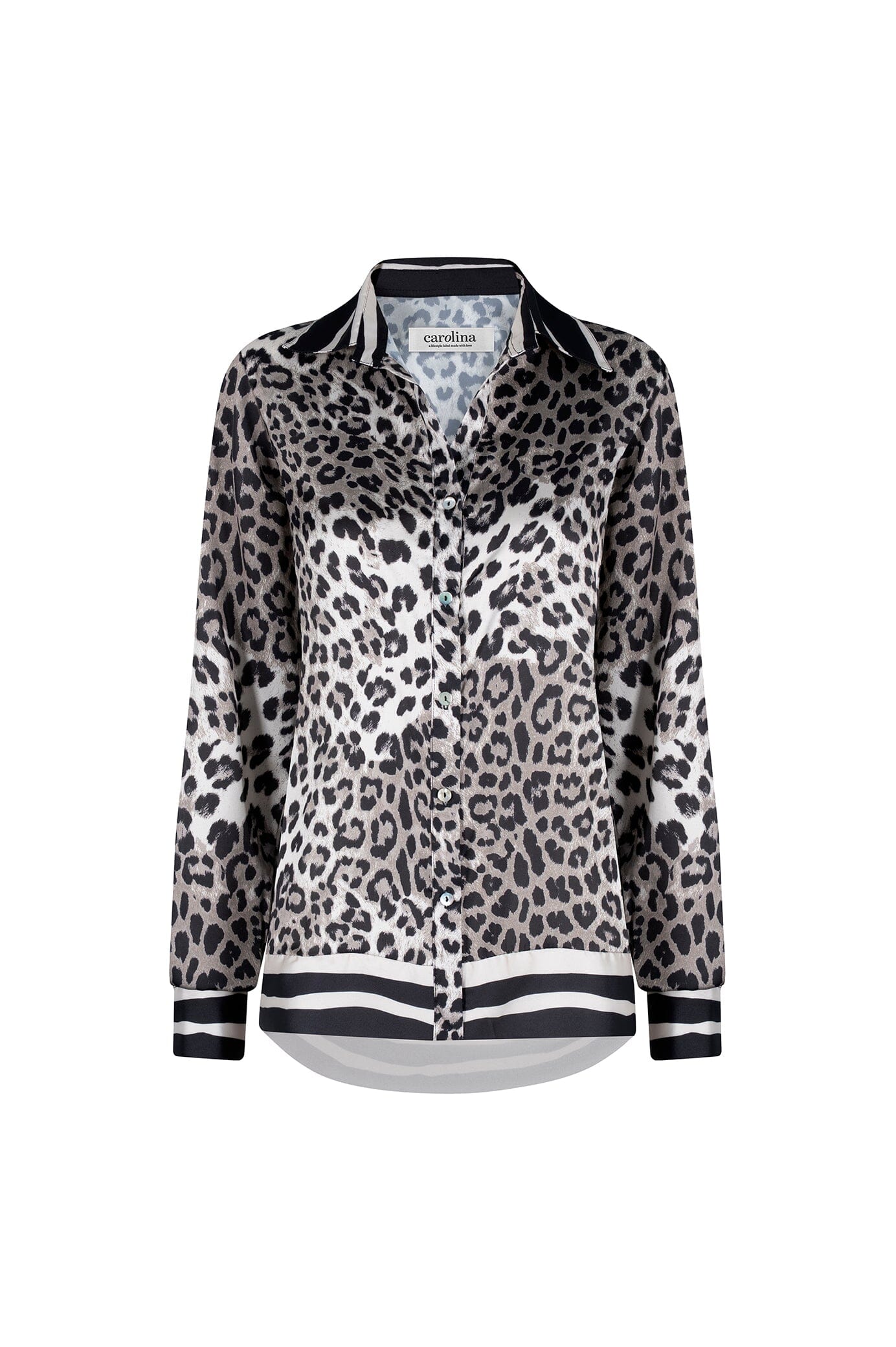 Mya Animal Print Collared Top