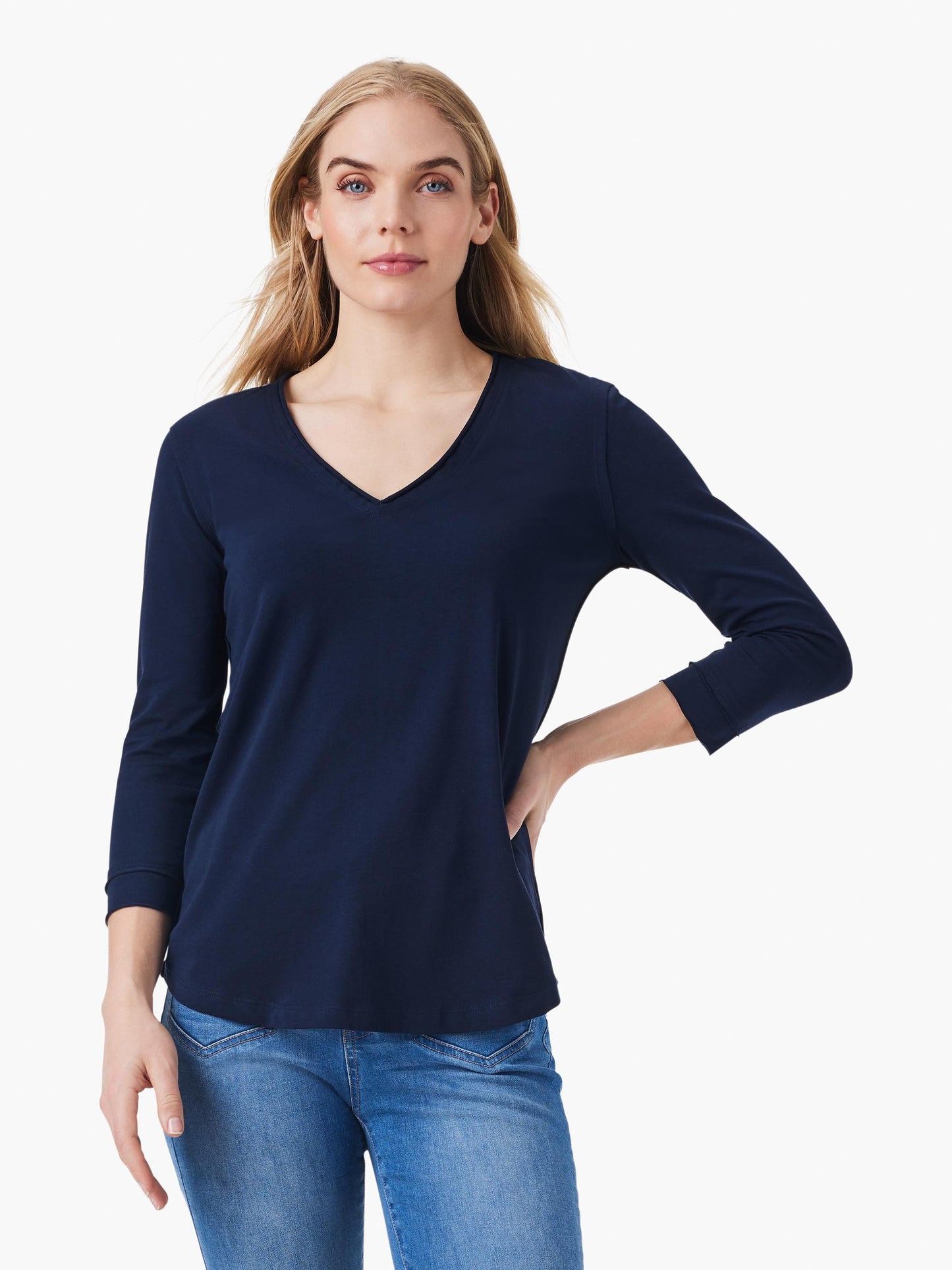 NZT 3/4 Sleeve Roll V Tee