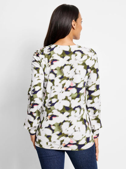NZT Blurred Petals Long Sleeve Top
