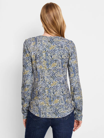 NZT Sketched Lines Long Sleeve Scoop Tee