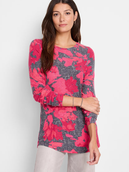 NZT Shadow Floral Long Sleeve Shirttail Tee