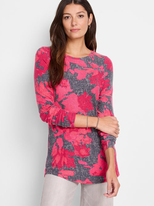 NZT Shadow Floral Long Sleeve Shirttail Tee