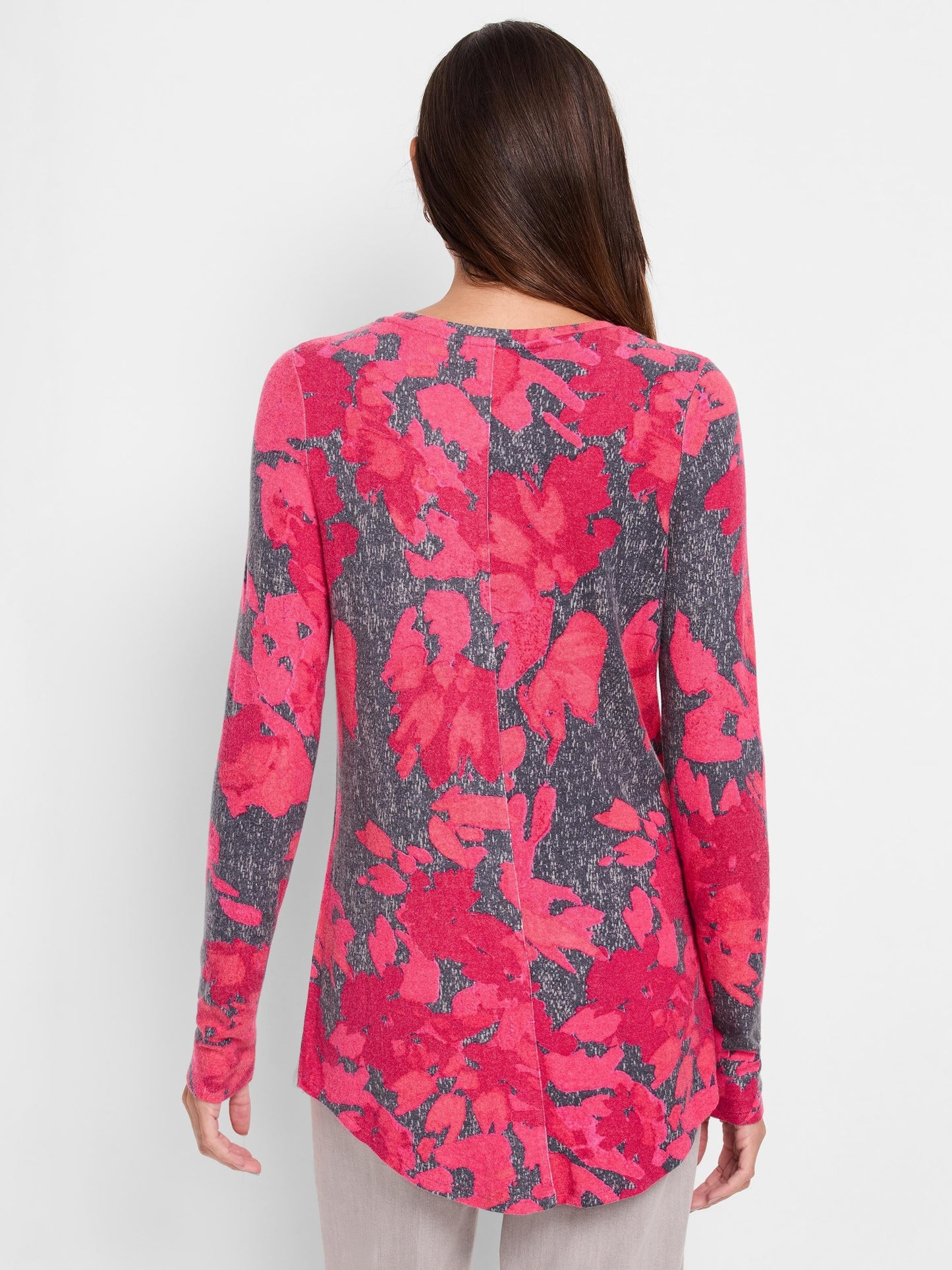NZT Shadow Floral Long Sleeve Shirttail Tee