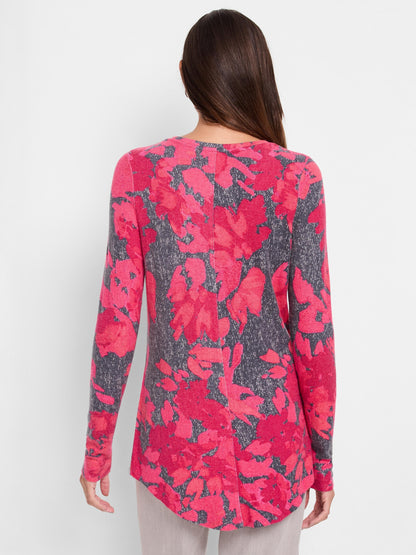 NZT Shadow Floral Long Sleeve Shirttail Tee