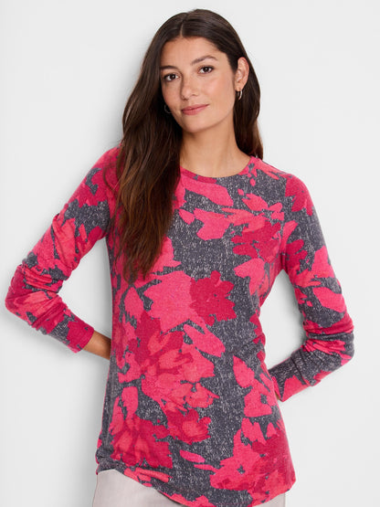 NZT Shadow Floral Long Sleeve Shirttail Tee