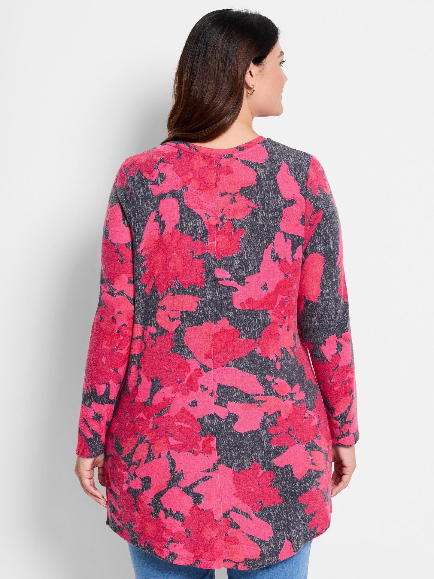 NZT Shadow Floral Long Sleeve Shirttail Tee