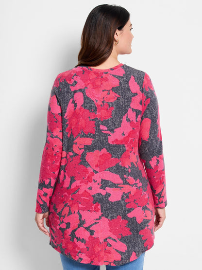 NZT Shadow Floral Long Sleeve Shirttail Tee