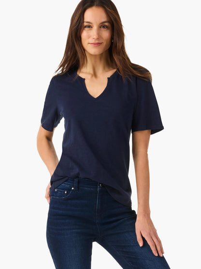 NZT Short Sleeve Split Neck Tee