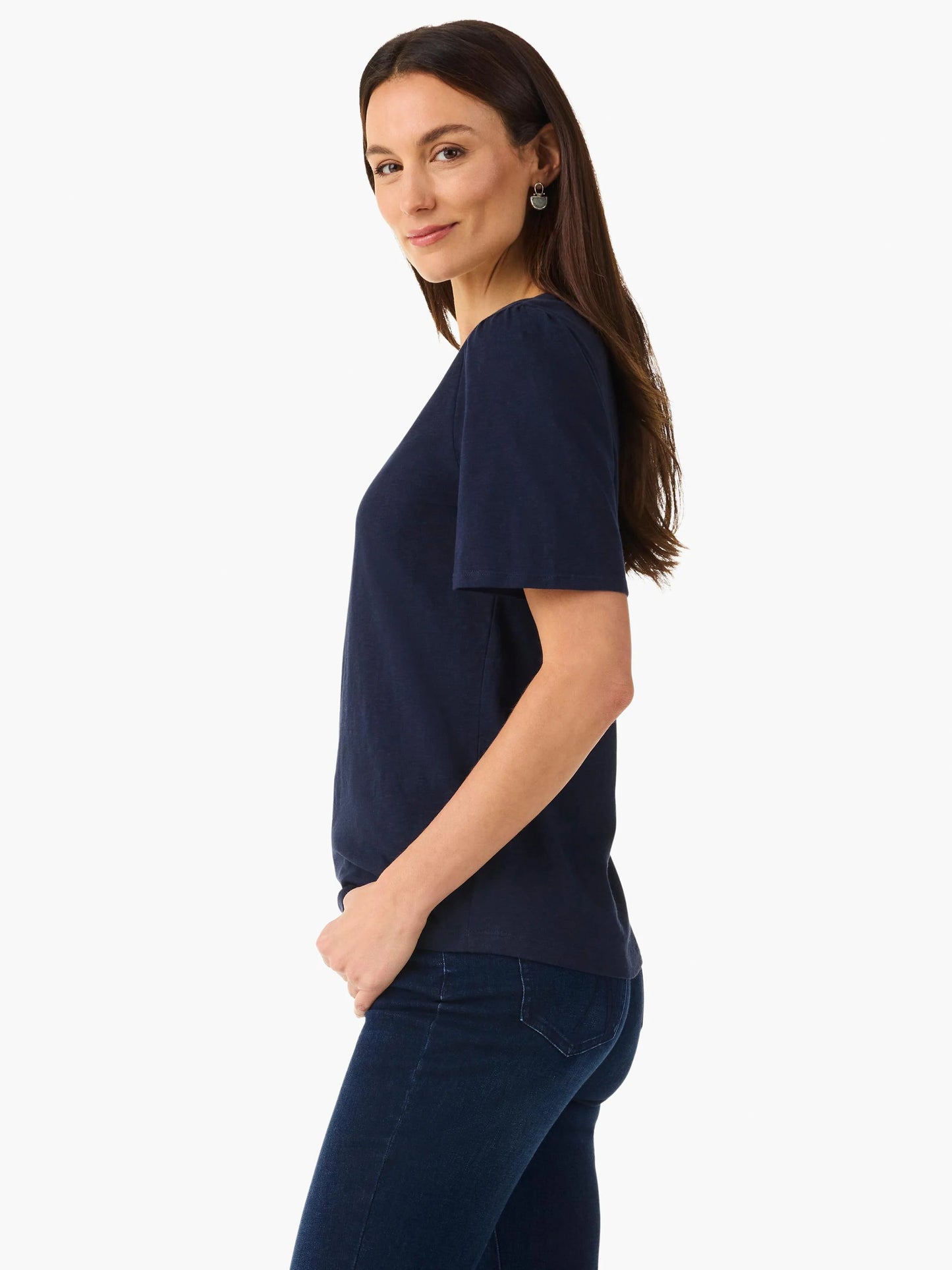 NZT Short Sleeve Split Neck Tee