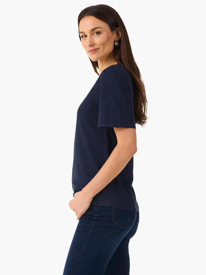 NZT Short Sleeve Split Neck Tee
