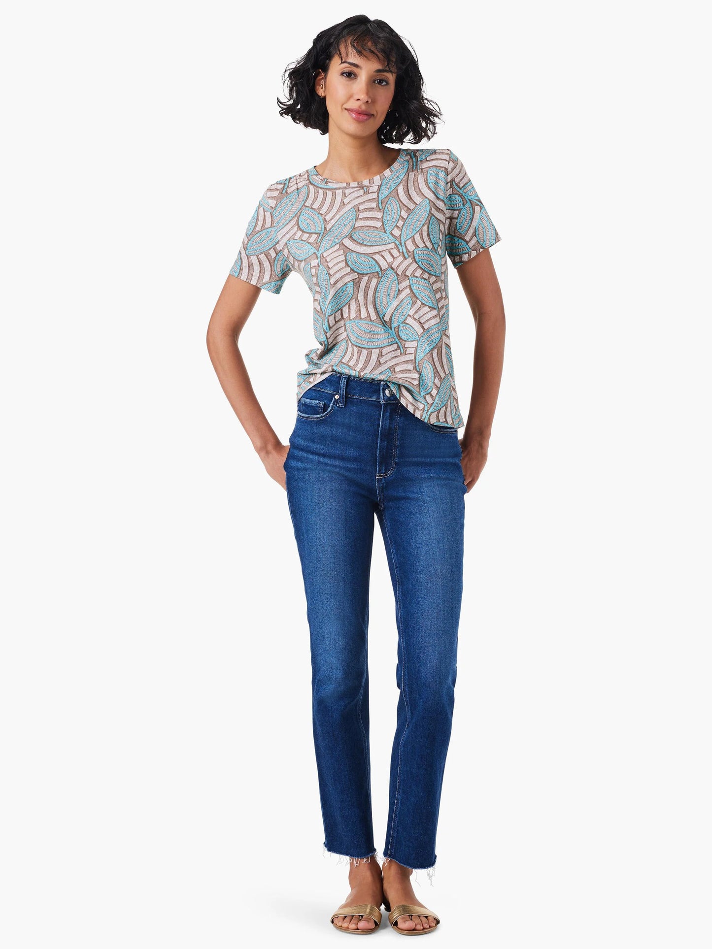 NZT Mosaic Fern Short Sleeve Crew Neck Tee