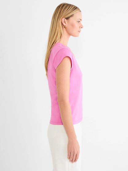 NZT Cap Sleeve V-Neck Supima Cotton Tee