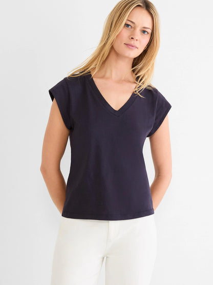 NZT Cap Sleeve V-Neck Supima Cotton Tee