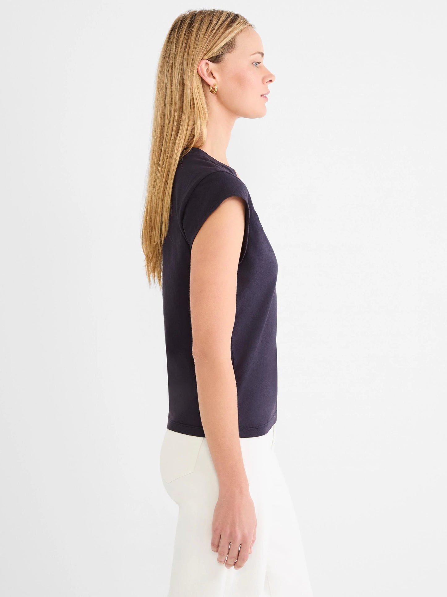 NZT Cap Sleeve V-Neck Supima Cotton Tee