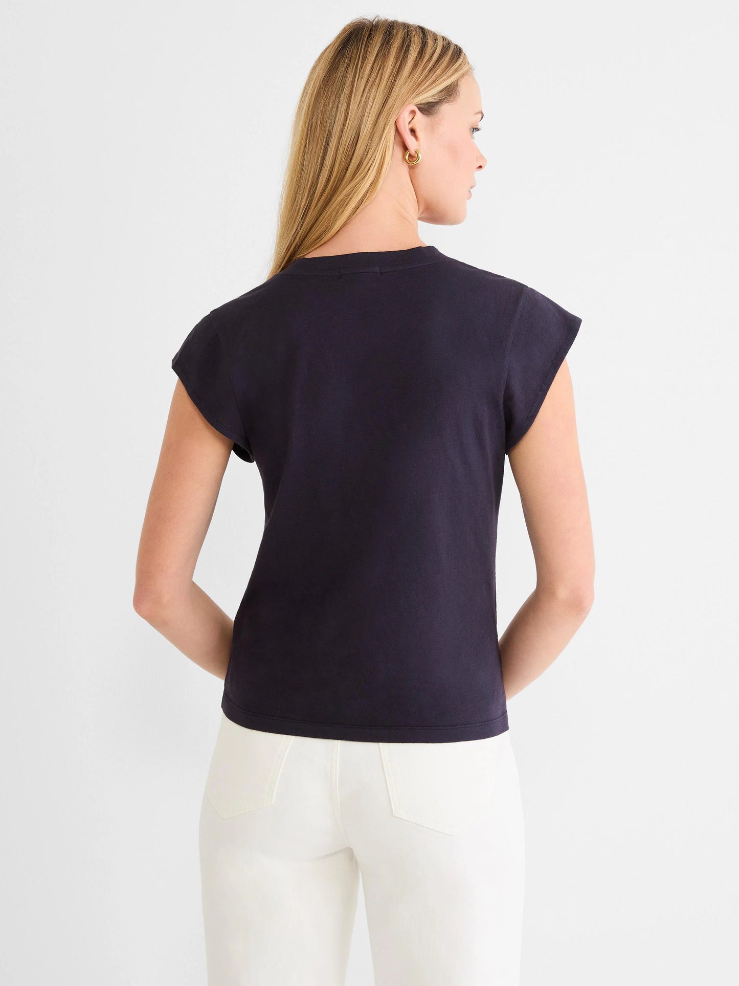 NZT Cap Sleeve V-Neck Supima Cotton Tee