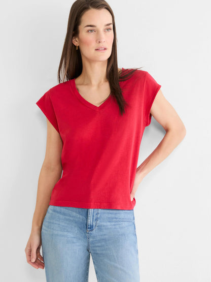 NZT Cap Sleeve V-Neck Supima Cotton Tee