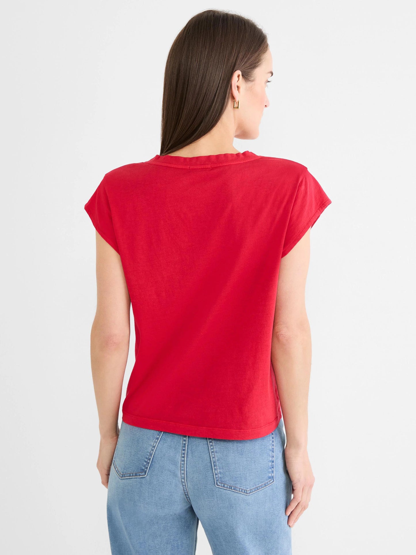 NZT Cap Sleeve V-Neck Supima Cotton Tee