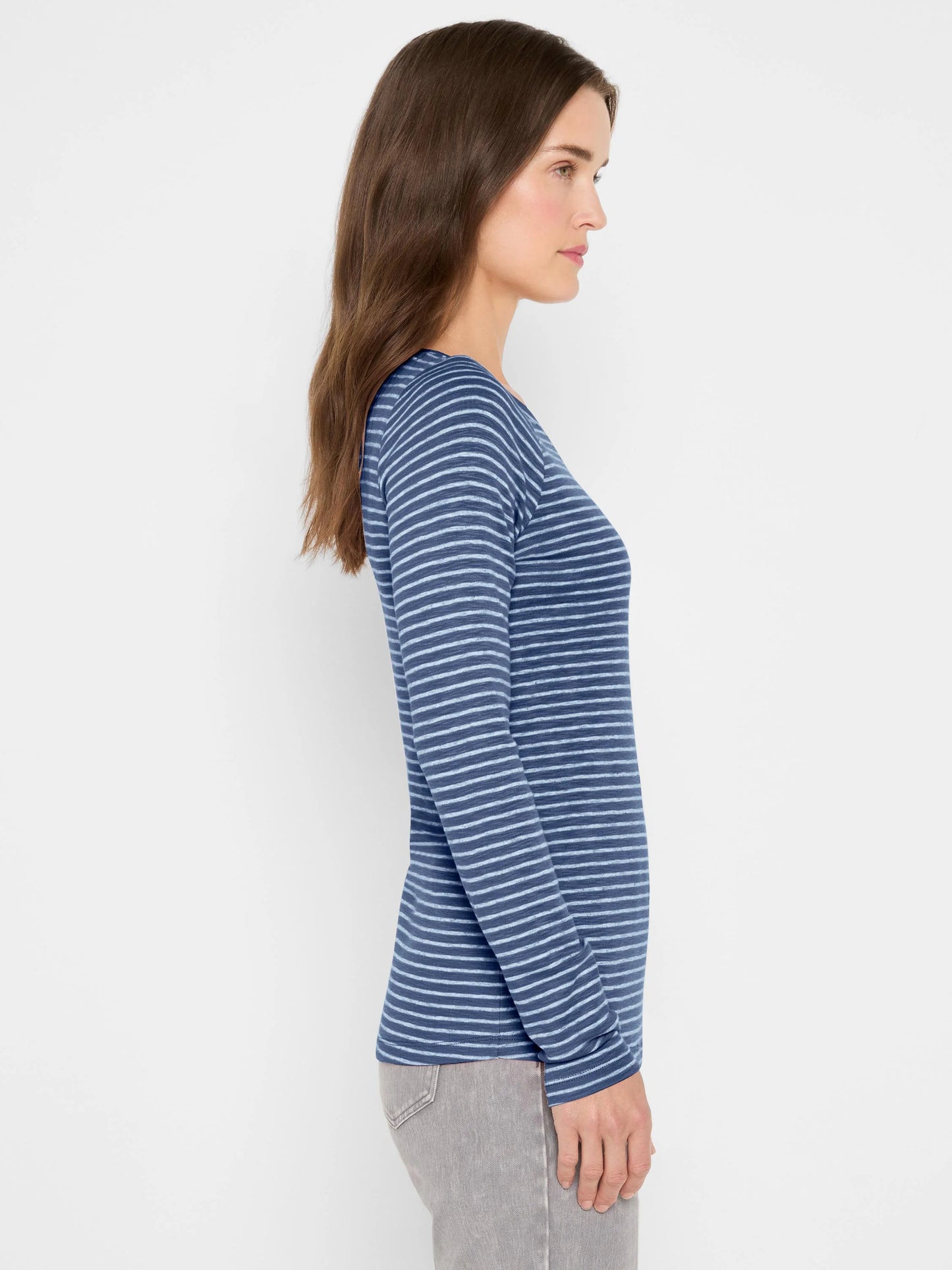 NZT Long Sleeve Stripe Boat Tee