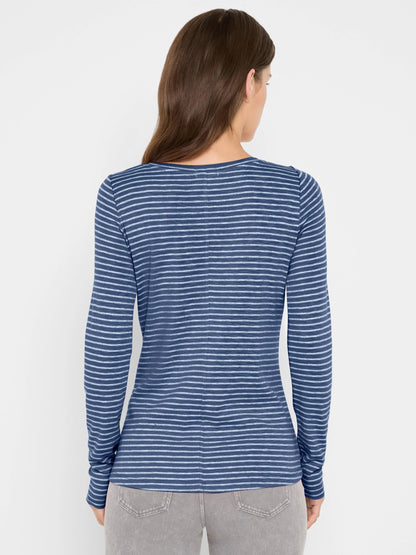 NZT Long Sleeve Stripe Boat Tee