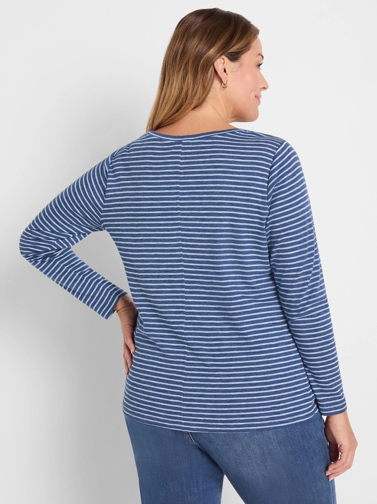 NZT Long Sleeve Stripe Boat Tee