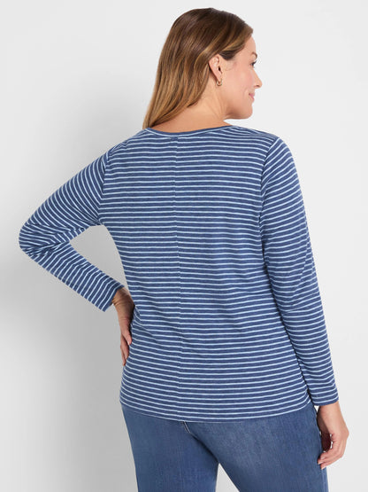 NZT Long Sleeve Stripe Boat Tee