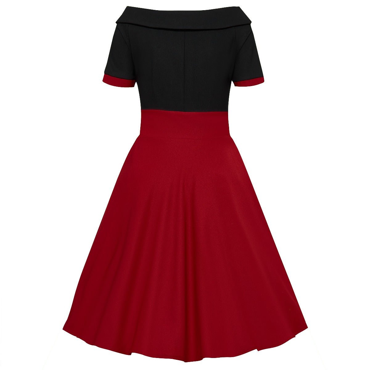 Darlene Black & Burgundy Swing Dress